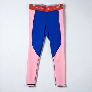 Cotopaxi Womens Smal Haraka Leggings Pink Blue Colorblock Mas Vida Rock Climbing
